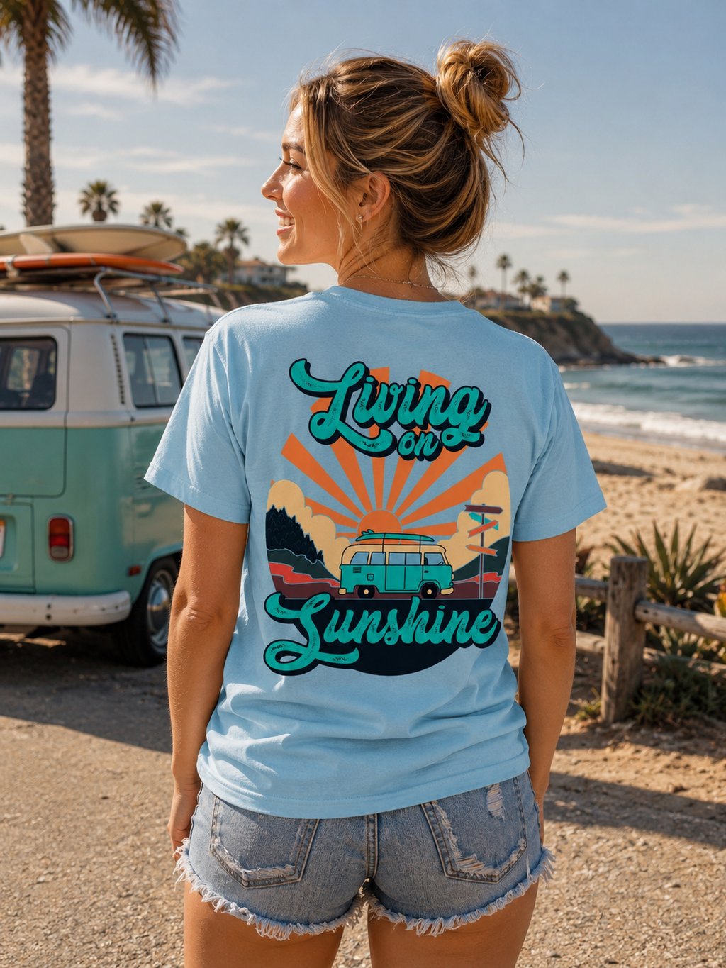 Southern Attitude Living on Sunshine Bus - Adult & Kids T-Shirts, Sweatshirts & Hoodies apparel design preview 1