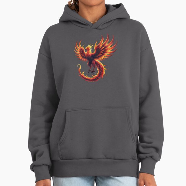 Phoenix Rising Fiery Mythical Bird Art - Adult & Kids T-Shirts, Sweatshirts & Hoodies apparel design preview 1