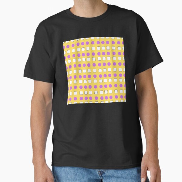 White Rounded Squares and Magenta Octagons on Yellow - Adult & Kids T-Shirts, Sweatshirts & Hoodies apparel design preview 1