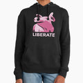 Liberate (Pig, No Background, Electric Pink) - Adult & Kids T-Shirts, Sweatshirts & Hoodies apparel design preview 1