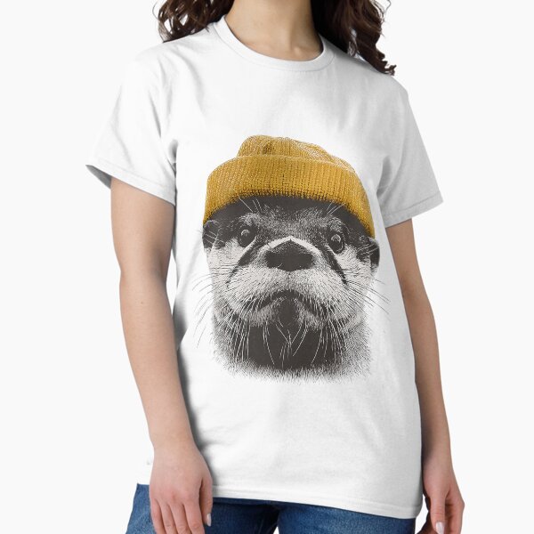 Otter Wearing Beanie Portrait - Adult & Kids T-Shirts, Sweatshirts & Hoodies apparel design preview 1