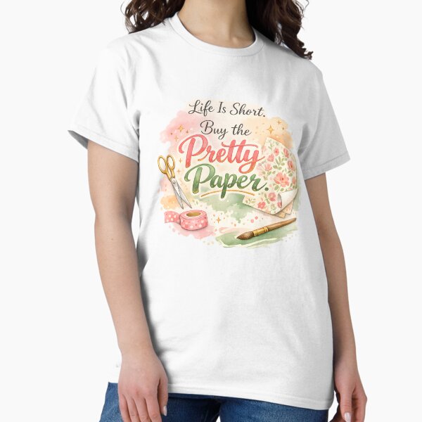 Life Is Short Buy Pretty Paper Watercolor - Adult & Kids T-Shirts, Sweatshirts & Hoodies apparel design preview 1