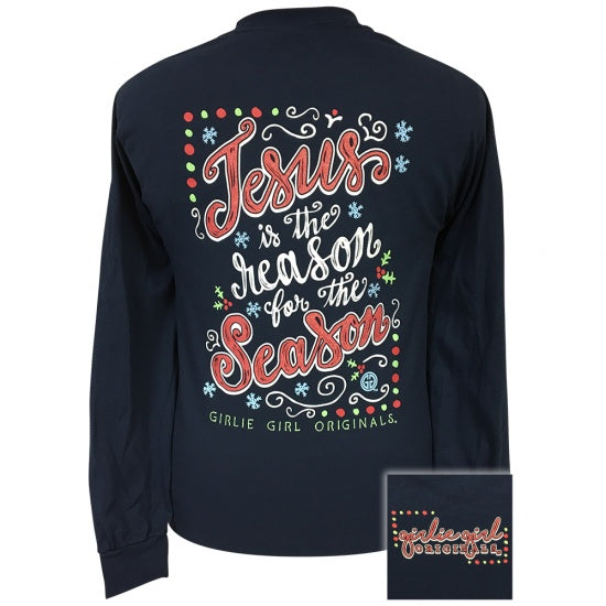 Girlie Girl Preppy Jesus Is The Reason For Season - Adult & Kids T-Shirts, Sweatshirts & Hoodies apparel design preview 2