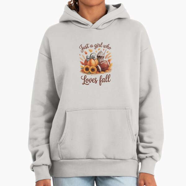 Just A Girl Who Loves Fall Pumpkin Football Cozy - Adult & Kids T-Shirts, Sweatshirts & Hoodies apparel design preview 1
