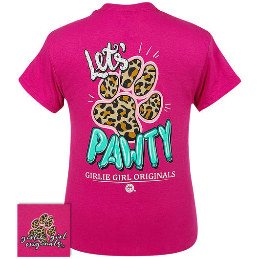 Girlie Girl Originals Lets Pawty Leopard - Adult & Kids T-Shirts, Sweatshirts & Hoodies apparel design preview 1
