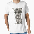 Bunny Face With Sunglasses Easter Day Art for Boys - Adult & Kids T-Shirts, Sweatshirts & Hoodies apparel design preview 1