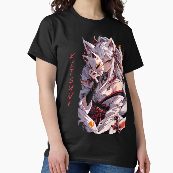 Anime Kitsune Girl Waifu Manga Fox - Adult & Kids T-Shirts, Sweatshirts & Hoodies apparel design preview 1