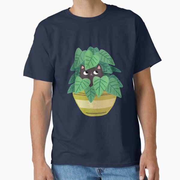Black Cat In planter - Adult & Kids T-Shirts, Sweatshirts & Hoodies apparel design preview 1