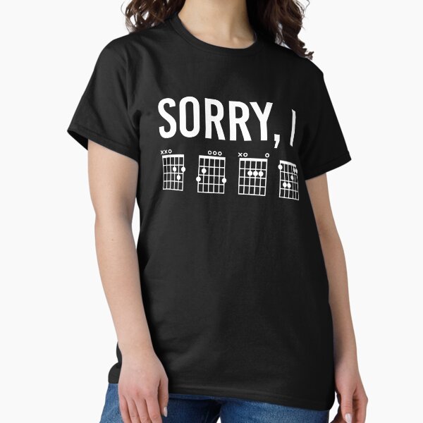 Sorry I DGAF Funny guitar chords hidden message music - Adult & Kids T-Shirts, Sweatshirts & Hoodies apparel design preview 1