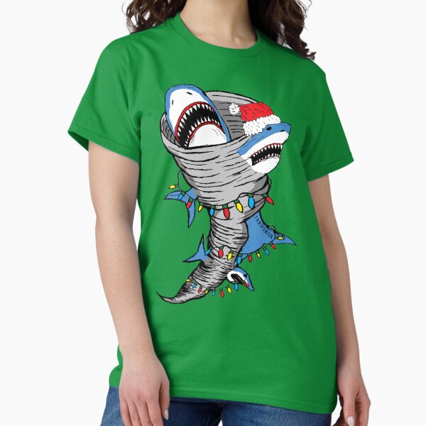 Santa Shark Tornado - Adult & Kids T-Shirts, Sweatshirts & Hoodies apparel design preview 1