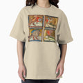 MEDIEVAL BESTIARY,SEA MONSTERS Gold Red Blue Antique - Adult & Kids T-Shirts, Sweatshirts & Hoodies apparel design preview 1