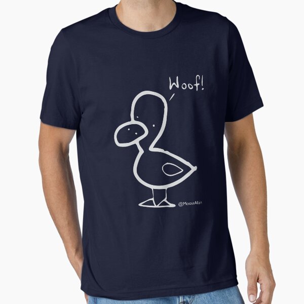 Duck Goes Woof Pale print for dark - Adult & Kids T-Shirts, Sweatshirts & Hoodies apparel design preview 1