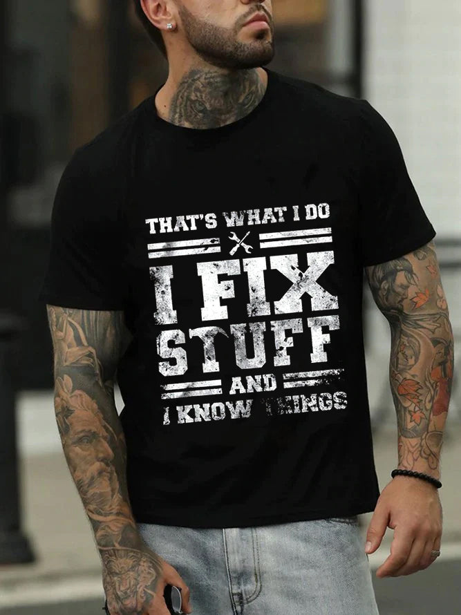 That's What I Do Fix Stuff And Know Things Funny - Adult & Kids T-Shirts, Sweatshirts & Hoodies apparel design preview 4
