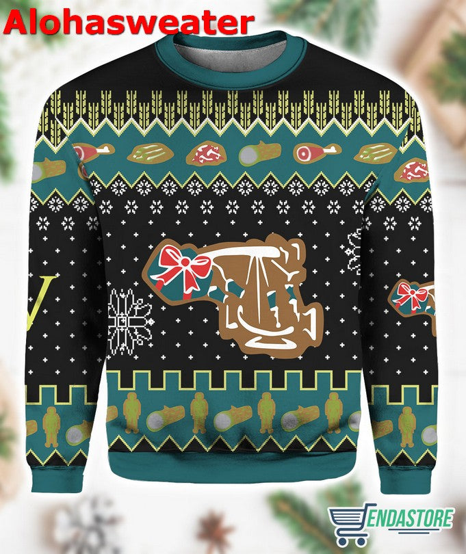 Cowboy Funny Santa Christmas Ugly Sweater product image 5