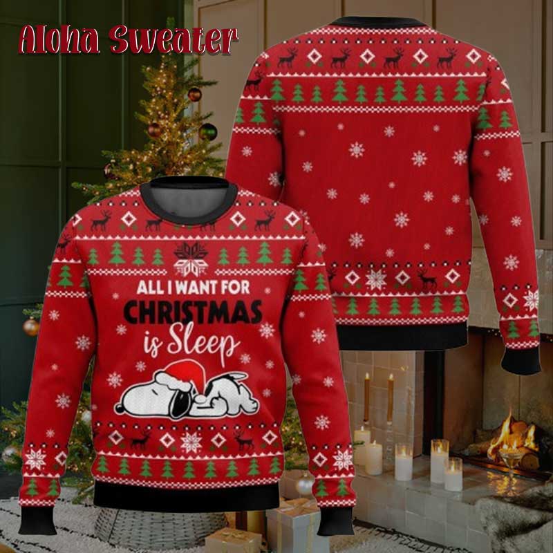 Baloon Charlie And Snoopy Ugly Christmas Sweater product image 2