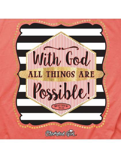 Cherished Girl With God All Things are Possible - Adult & Kids T-Shirts, Sweatshirts & Hoodies apparel design preview 2