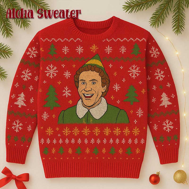 Elf Genuine Movie Buddy The Elf Ugly Christmas Sweater product image 5