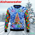 Autism Be Kind Christmas Tree Ugly Christmas Sweater product image