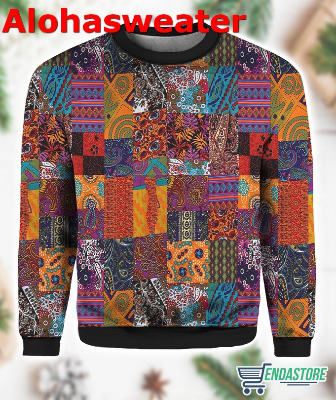 Awesome Patchwork Ugly Christmas Sweater product image
