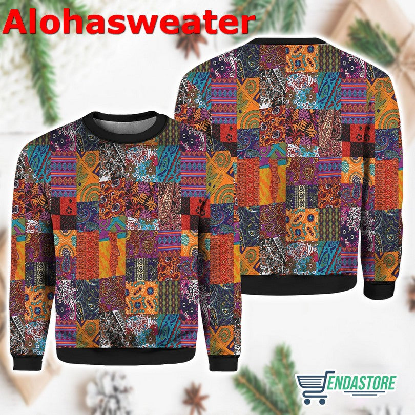 Awesome Patchwork Ugly Christmas Sweater product image 2