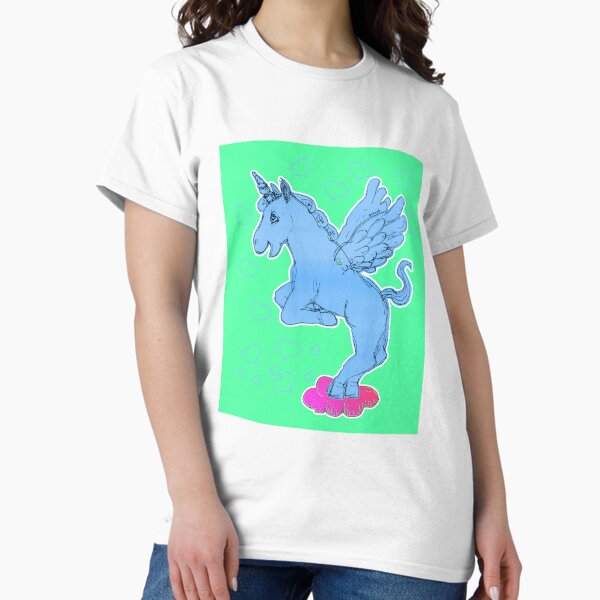 Loving Unicorn Horse On A Cloud (Original Drawing by - Adult & Kids T-Shirts, Sweatshirts & Hoodies apparel design preview 1