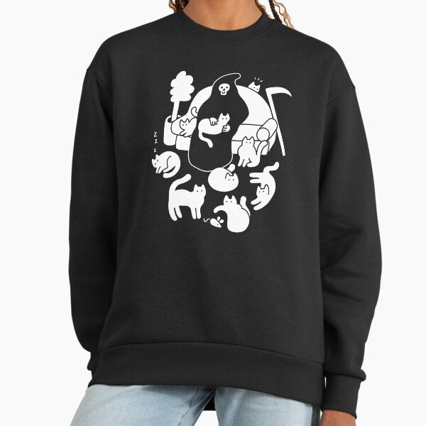 Death and His Cats - Adult & Kids T-Shirts, Sweatshirts & Hoodies apparel design preview 1