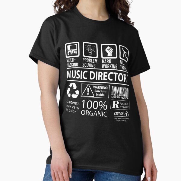 Music director multitasking certified job item - Adult & Kids T-Shirts, Sweatshirts & Hoodies apparel design preview 1