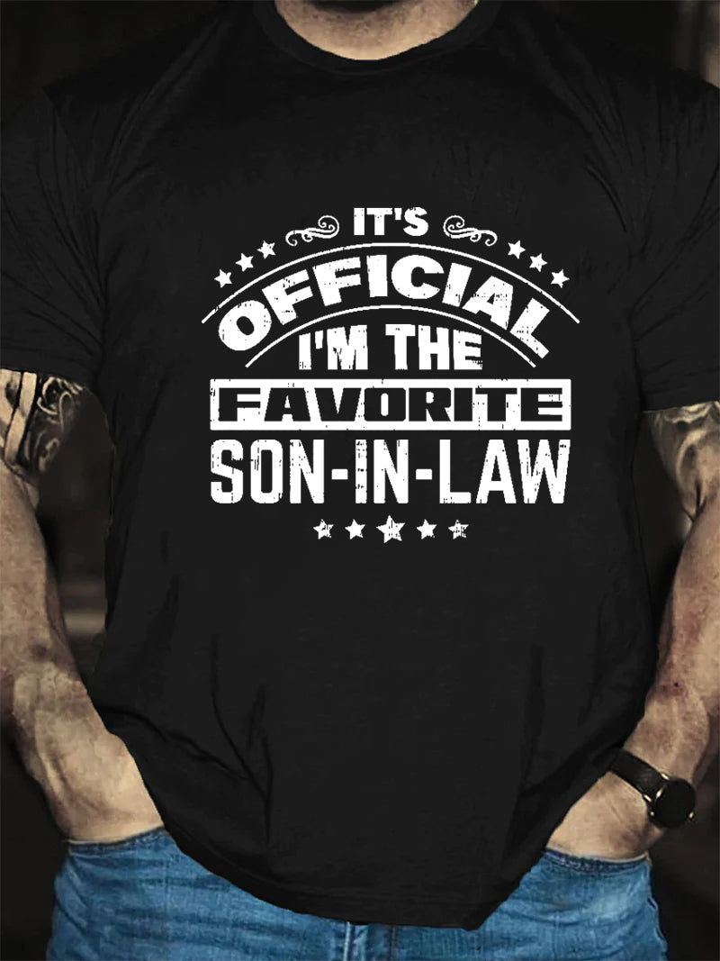 It's Official I'm The Favorite Son In Law Print Men - Adult & Kids T-Shirts, Sweatshirts & Hoodies apparel design preview 4