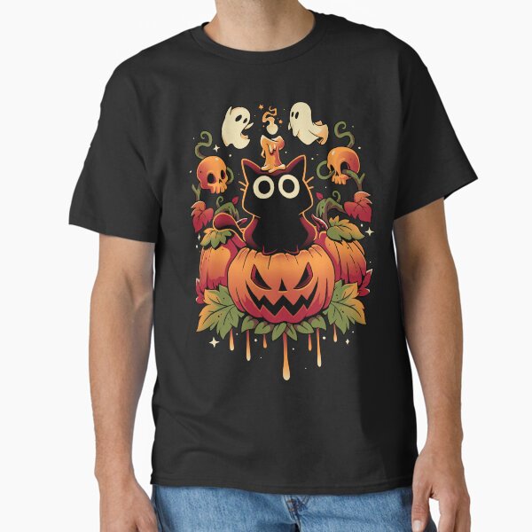 Halloween Candle Trick Autumn Cat - Adult & Kids T-Shirts, Sweatshirts & Hoodies apparel design preview 1
