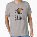 Skiwi funny kiwi New Zealand bird ski cartoon - Adult & Kids T-Shirts, Sweatshirts & Hoodies apparel design preview 1
