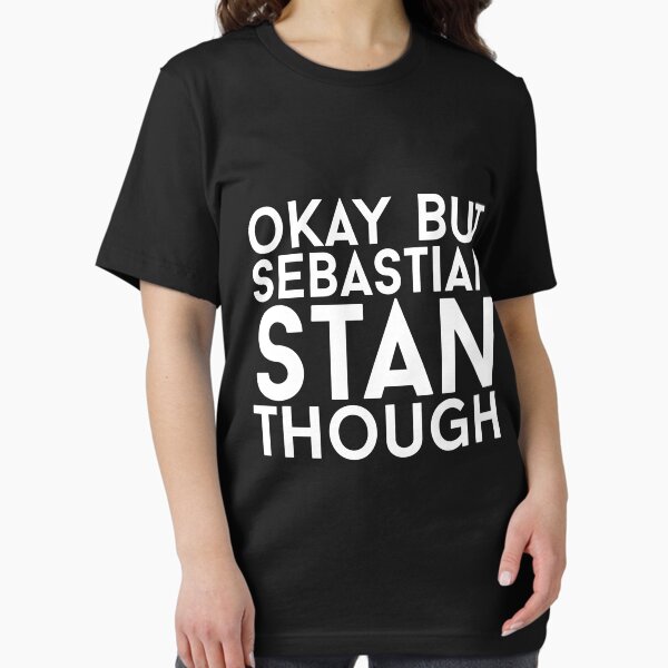 Sebastian Stan White Text - Adult & Kids T-Shirts, Sweatshirts & Hoodies apparel design preview 1