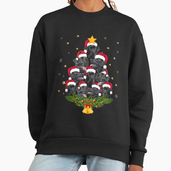 Black Lab Christmas Tree - Adult & Kids T-Shirts, Sweatshirts & Hoodies apparel design preview 1