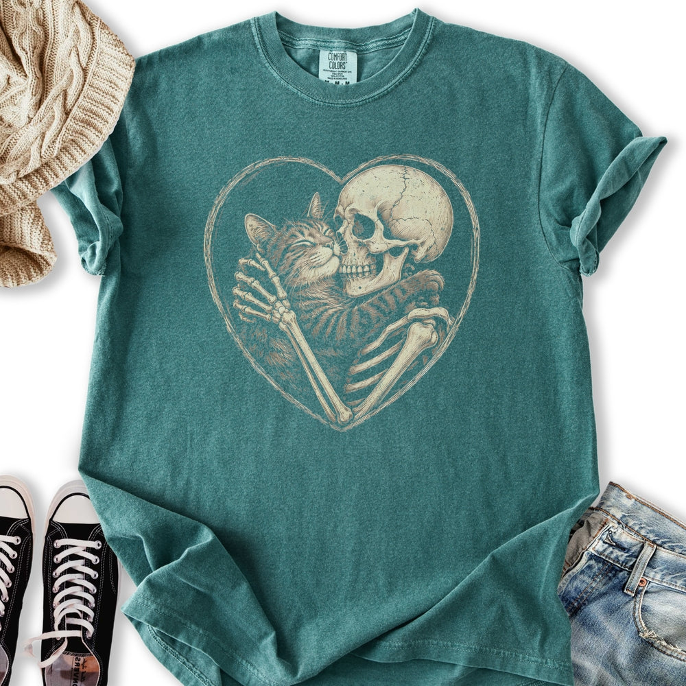 Skeleton Tabby Love - Adult & Kids T-Shirts, Sweatshirts & Hoodies apparel design preview 2