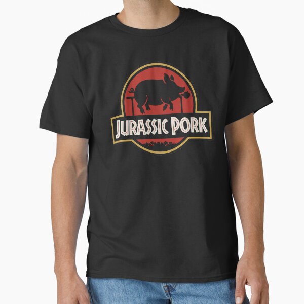 Jurassic Pork BBQ Cinema - Adult & Kids T-Shirts, Sweatshirts & Hoodies apparel design preview 1