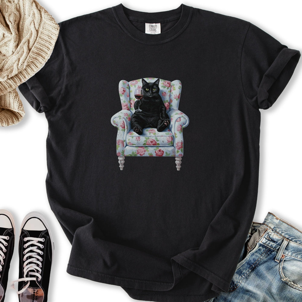 Black Cat Chair - Adult & Kids T-Shirts, Sweatshirts & Hoodies apparel design preview 1