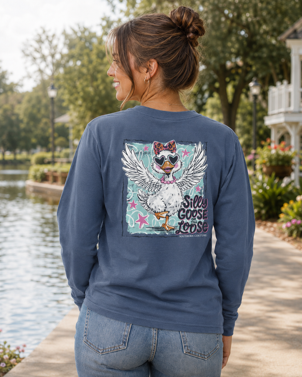 Southern Couture Classic Silly Goose Indigo - Adult & Kids T-Shirts, Sweatshirts & Hoodies apparel design preview 1