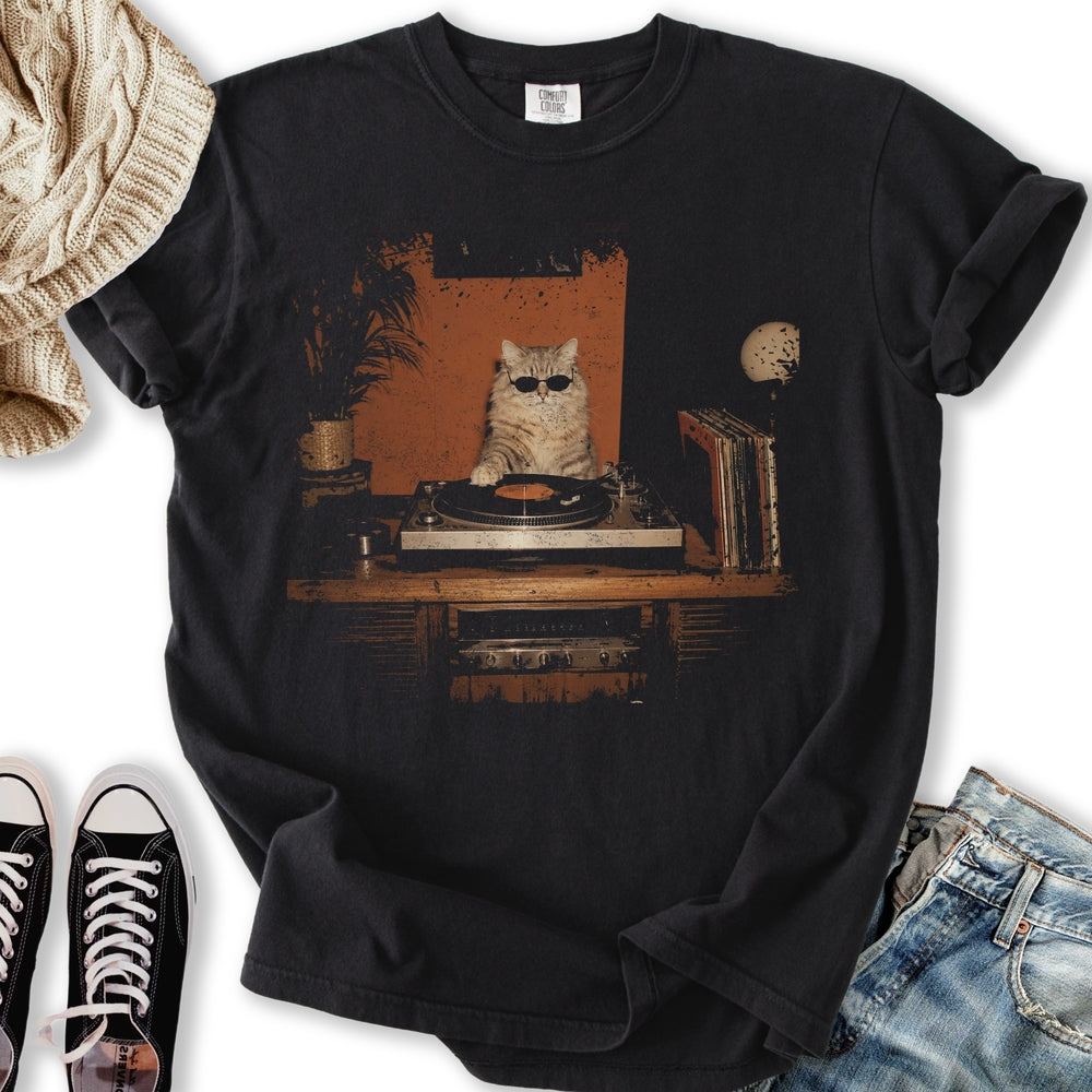 DJ Cat - Adult & Kids T-Shirts, Sweatshirts & Hoodies apparel design preview 1
