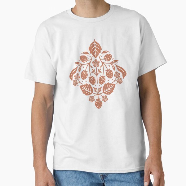 Block Print Strawberry Garden - Adult & Kids T-Shirts, Sweatshirts & Hoodies apparel design preview 1