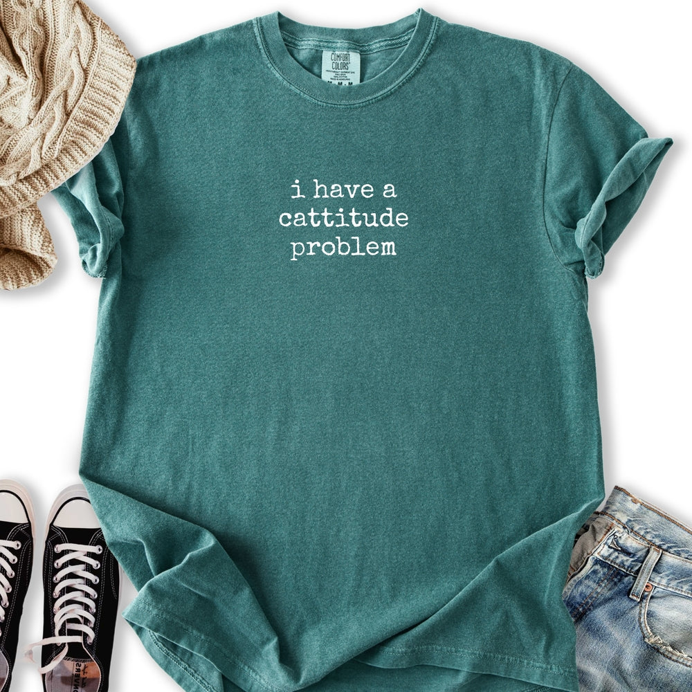 Cattitude Problem - Adult & Kids T-Shirts, Sweatshirts & Hoodies apparel design preview 2