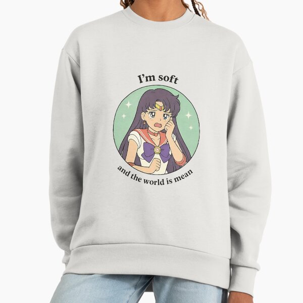 I'm Soft and the World Is Mean Anime Aesthetic Meme - Adult & Kids T-Shirts, Sweatshirts & Hoodies apparel design preview 1