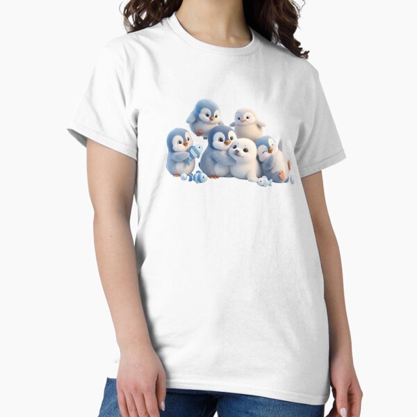 Baby Penguins and Seal Pup - Adult & Kids T-Shirts, Sweatshirts & Hoodies apparel design preview 1