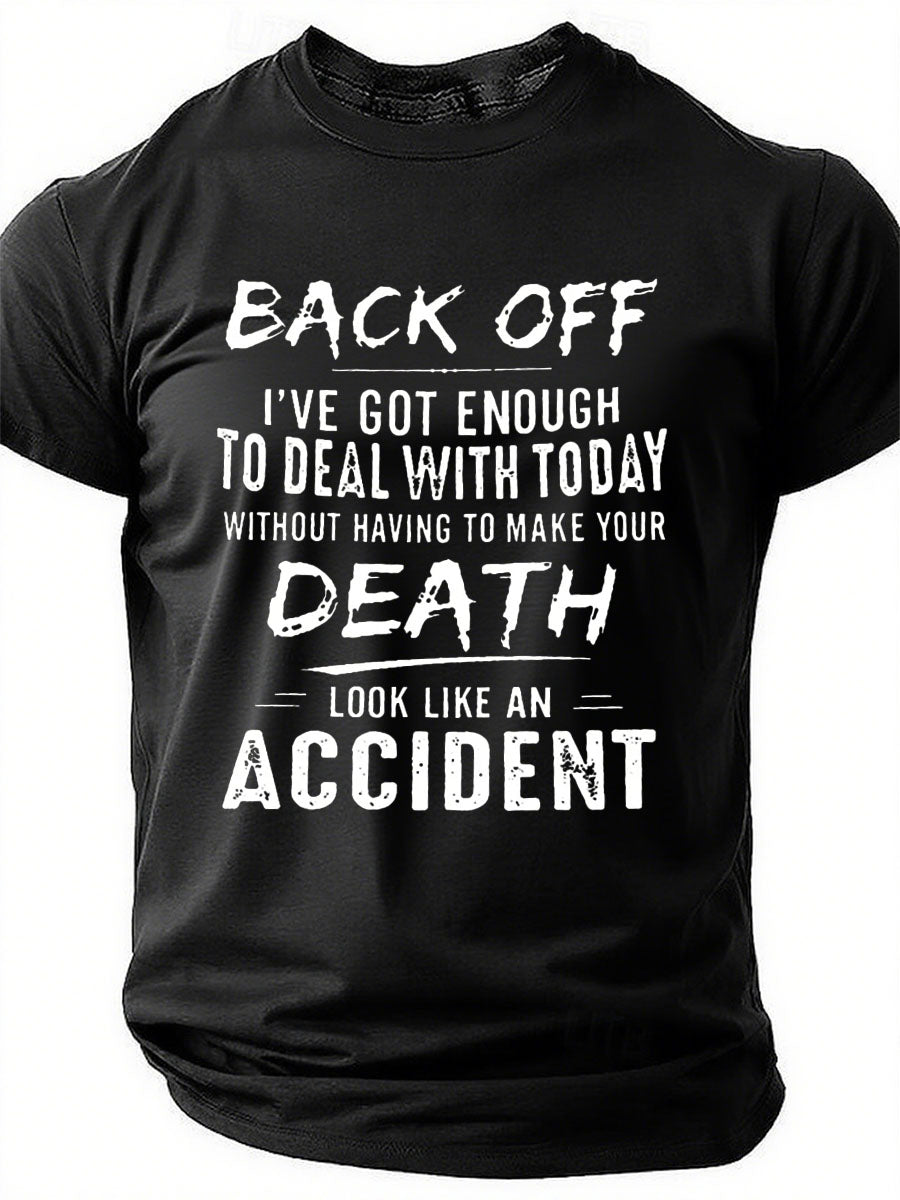 Men's Back Off I've Got Enough To Deal With Today - Adult & Kids T-Shirts, Sweatshirts & Hoodies apparel design preview 1