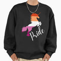 LGBTQ Pride, Unicorn in Lesbian Flag Colors - Adult & Kids T-Shirts, Sweatshirts & Hoodies apparel design preview 1