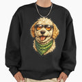 Cool Dog With Sunglasses Sticker Cute Funny Hipster - Adult & Kids T-Shirts, Sweatshirts & Hoodies apparel design preview 1