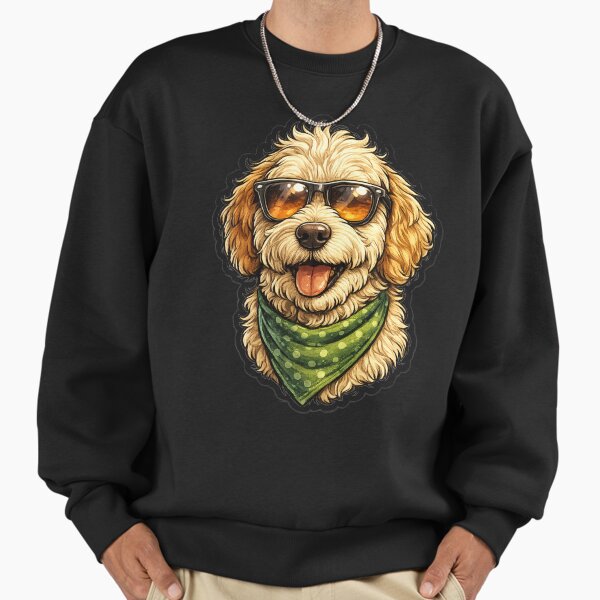 Cool Dog With Sunglasses Sticker Cute Funny Hipster - Adult & Kids T-Shirts, Sweatshirts & Hoodies apparel design preview 1