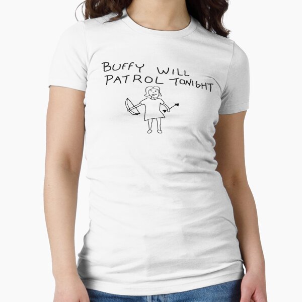 Buffy Will Patrol Tonight Fitted - Adult & Kids T-Shirts, Sweatshirts & Hoodies apparel design preview 1