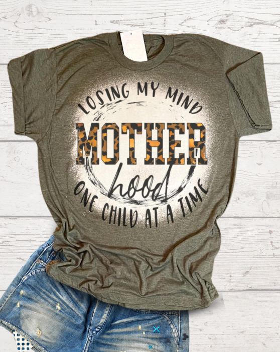 Motherhood Losing my Mind One Child at a Time - Adult & Kids T-Shirts, Sweatshirts & Hoodies apparel design preview 1