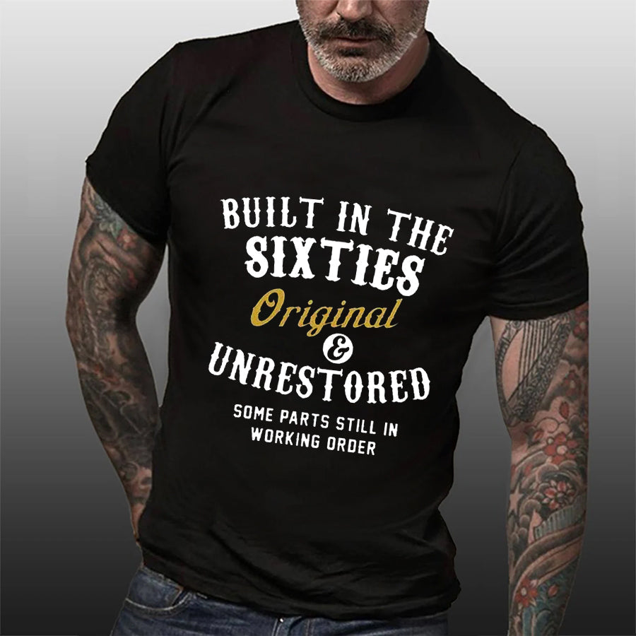 Built In The Sixties Original And Unrestored 60th - Adult & Kids T-Shirts, Sweatshirts & Hoodies apparel design preview 6