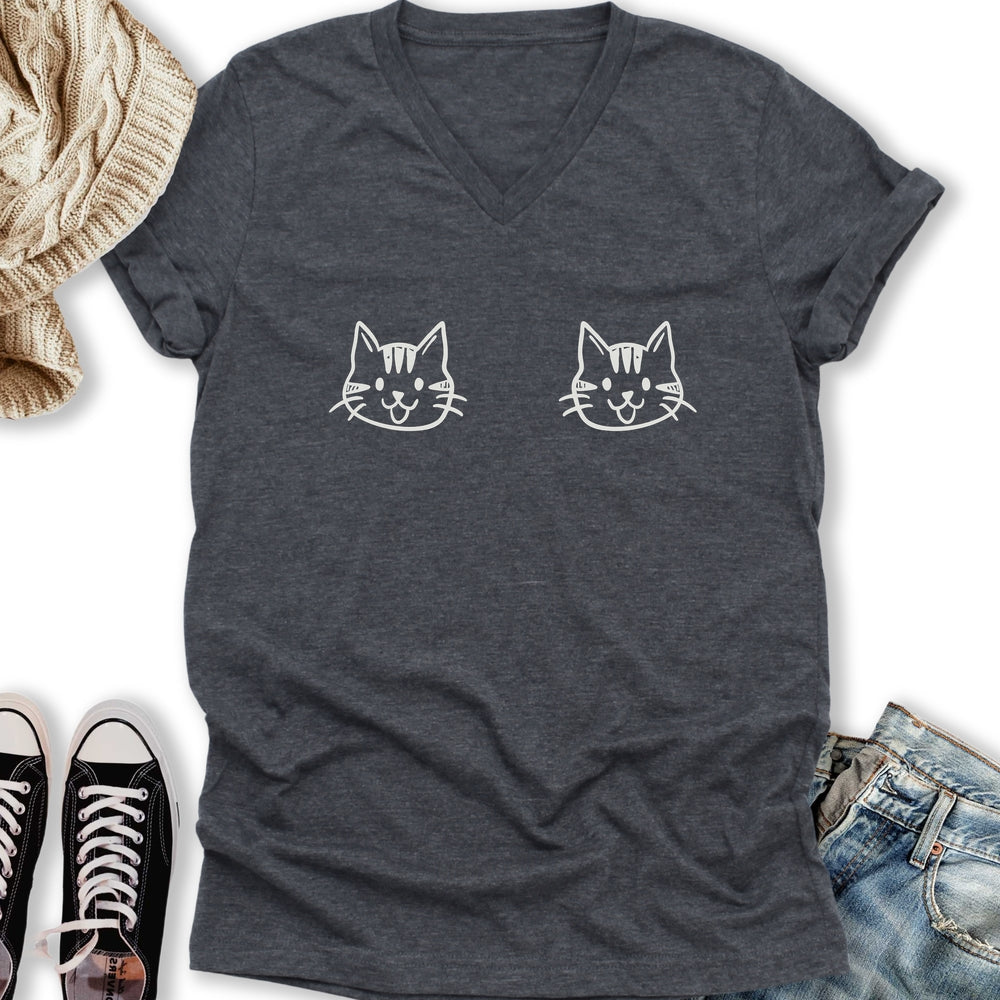 Kitties V-Neck - Adult & Kids T-Shirts, Sweatshirts & Hoodies apparel design preview 2
