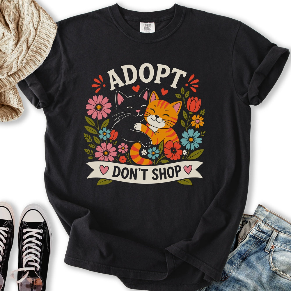 Adopt Cats - Adult & Kids T-Shirts, Sweatshirts & Hoodies apparel design preview 2